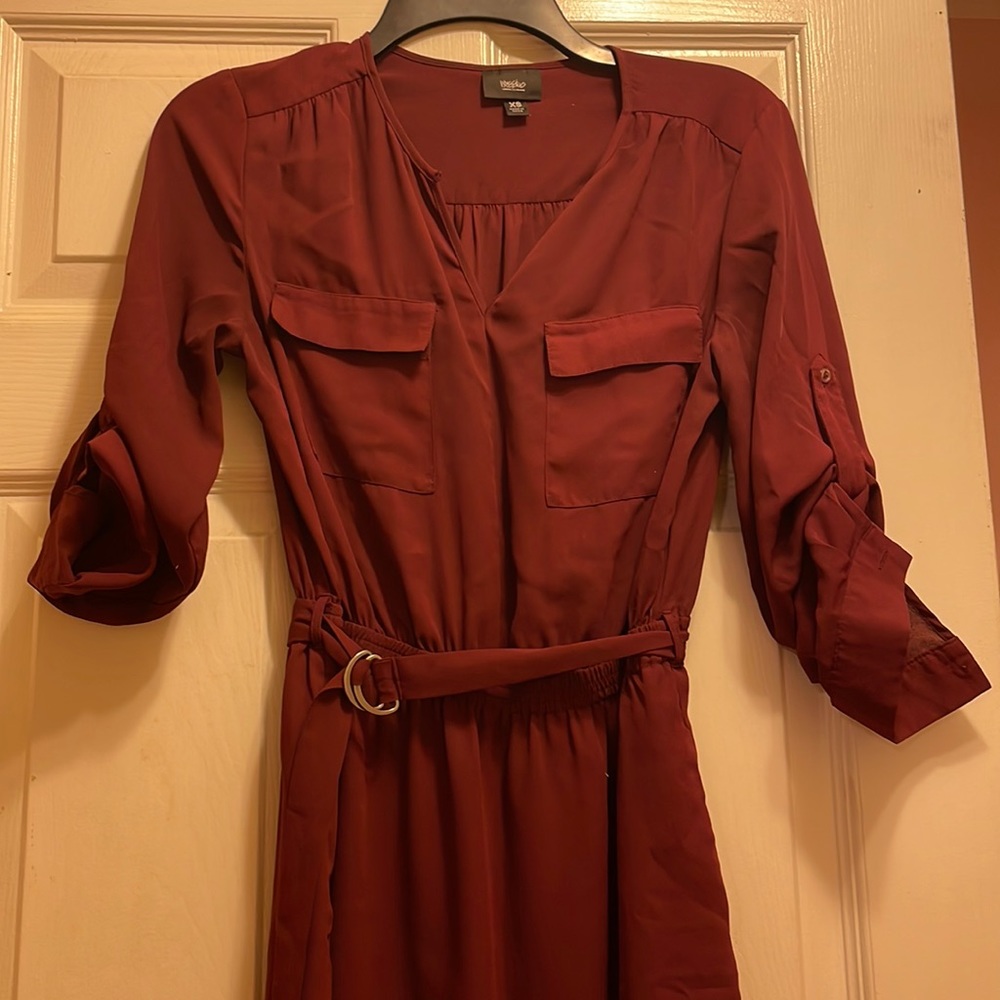 MOSSIMO burgundy office dress XS